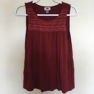 Old Navy Maroon Blouse Tank Top